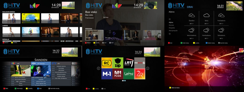  Capturas de pantalla de la aplicación HiTV HbbTV 